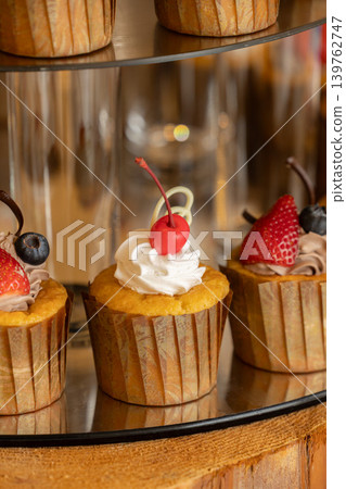 Image of afternoon tea Image of sweets such as cupcakes Image of afternoon tea Image of sweets such as cupcakes 139762747