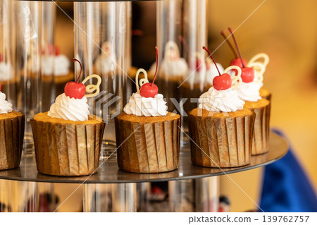 Image of afternoon tea Image of sweets such as cupcakes Image of afternoon tea Image of sweets such as cupcakes 139762757