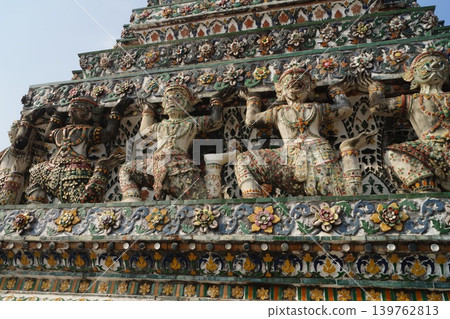 Wat Arun, Bangkok, Thailand: The Great Stupa, the Hindu Mount Meru. 139762813