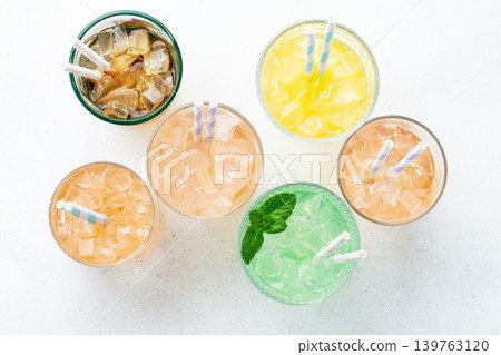 party iced drinks paper straws summer refreshment party iced drinks paper straws summer refreshment 139763120
