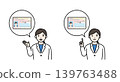 A woman in a white coat explaining the My Number health insurance card 139763488