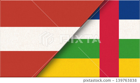 Flags of Austria and Central African Republic. Austrian and Ubangi-Shari flags Flags of Austria and Central African Republic. Austrian and Ubangi-Shari flags 139763838