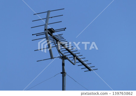 TV antenna in the blue sky TV antenna in the blue sky 139763862