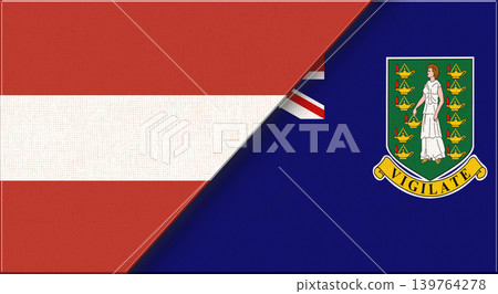 Flags of Austria and British Virgin Islands. Austrian and British Virgin Islands Flags of Austria and British Virgin Islands. Austrian and British Virgin Islands 139764278