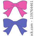 Pink and blue ribbons 139764461