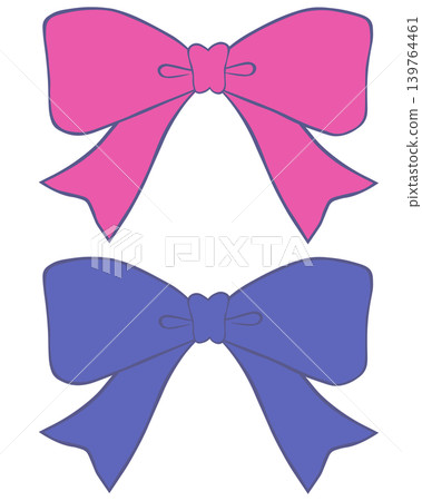 Pink and blue ribbons Pink and blue ribbons 139764461