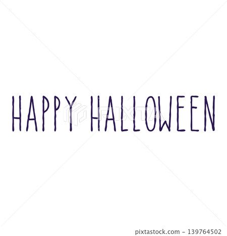 Happy Halloween quote in flat design. Greeting inscription for holiday. Vector illustration isolated. Happy Halloween quote in flat design. Greeting inscription for holiday. Vector illustration isolated. 139764502