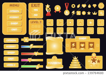 User Interface Game Buttons 139764680