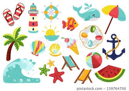 Summer Travel Stickers 139764708