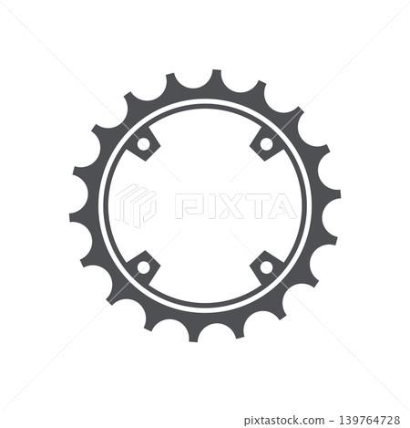 Bike cogwheel in flat design. Bicycle part of cassette with cog stars. Vector illustration isolated. Bike cogwheel in flat design. Bicycle part of cassette with cog stars. Vector illustration isolated. 139764728