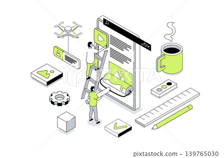 Web Design Isometric Concept 139765030