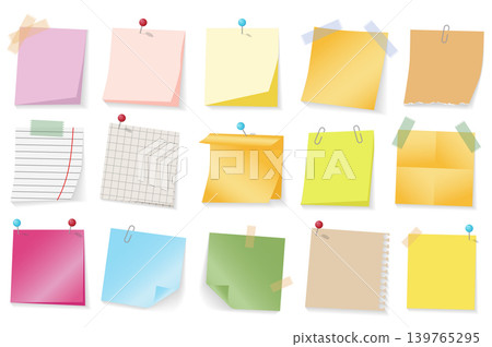 Colored Paper Stickers Colored Paper Stickers 139765295