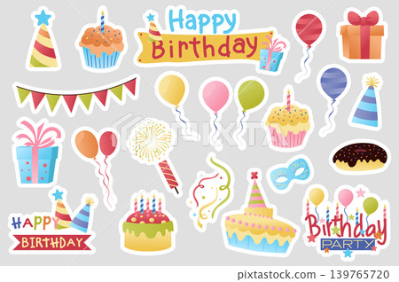 Birthday Stickers Birthday Stickers 139765720