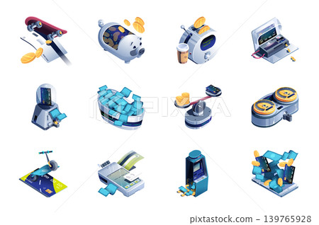 Finance Isometric Icons Finance Isometric Icons 139765928