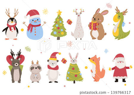 Christmas Cute Characters Christmas Cute Characters 139766317