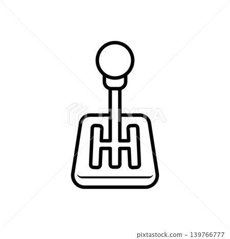 Vintage Manual Gear Shifter Stick Icon Vintage Manual Gear Shifter Stick Icon 139766777