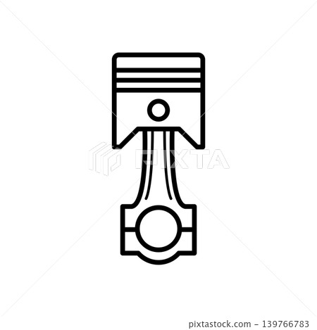 Engine Piston and Connecting Rod Automotive Icon Engine Piston and Connecting Rod Automotive Icon 139766783