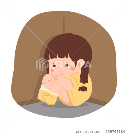 Sad Girl Crying Alone In Corner Sad Girl Crying Alone In Corner 139767184