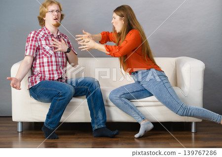 Man and woman having fight Man and woman having fight 139767286