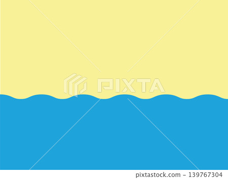 Sky and wave background material - flat design Sky and wave background material - flat design 139767304