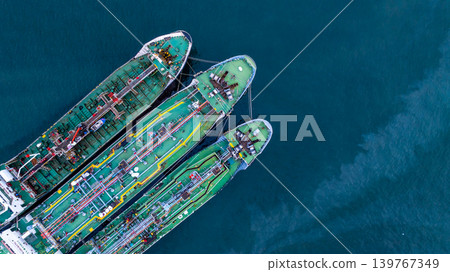 Aerial view oil and gas tanker ship freight shipping oil and gas, Global business freight shipping import export logistic transportation oil and gas product tanker ship, Sea freight oil product tanker Aerial view oil and gas tanker ship freight shipping oil and gas, Global business freight shipping import export logistic transportation oil and gas product tanker ship, Sea freight oil product tanker 139767349