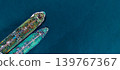 Aerial view oil and gas tanker ship freight shipping oil and gas, Global business freight shipping import export logistic transportation oil and gas product tanker ship, Sea freight oil product tanker 139767367