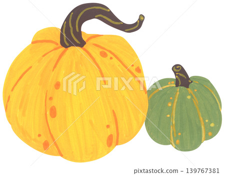 Pumpkin hand drawn illustration, cute autumn thanksgiving harvest collection with squash gourd leaves, cozy farm decor, organic seasonal vegetable card graphic design Pumpkin hand drawn illustration, cute autumn thanksgiving harvest collection with squash gourd leaves, cozy farm decor, organic seasonal vegetable card graphic design 139767381