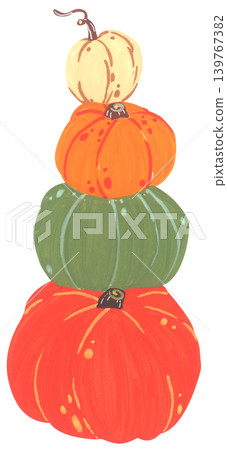 Pumpkin hand drawn illustration, cute autumn thanksgiving harvest collection with squash gourd leaves, cozy farm decor, organic seasonal vegetable card graphic design Pumpkin hand drawn illustration, cute autumn thanksgiving harvest collection with squash gourd leaves, cozy farm decor, organic seasonal vegetable card graphic design 139767382