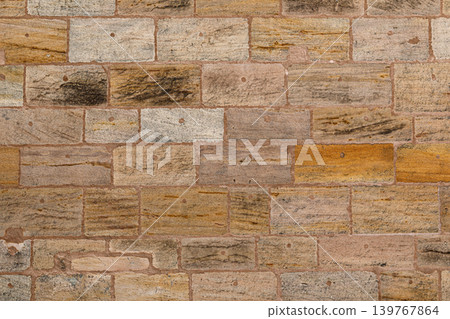 Vintage Aged Stone Masonry Wall Texture Background Vintage Aged Stone Masonry Wall Texture Background 139767864