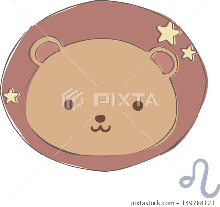 Stylish Leo-themed illustration materials Stylish Leo-themed illustration materials 139768121