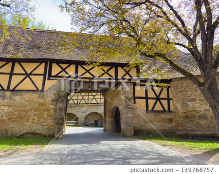 Historic Fortification Gate in Rothenburg ob der Tauber, Franconia, Bavaria, Germany Historic Fortification Gate in Rothenburg ob der Tauber, Franconia, Bavaria, Germany 139768757