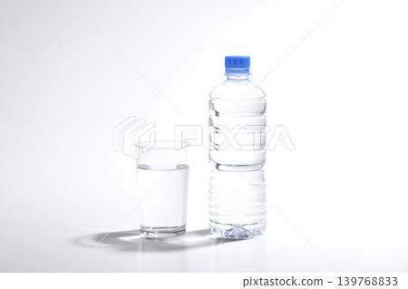 Bottled water and a glass Bottled water and a glass 139768833
