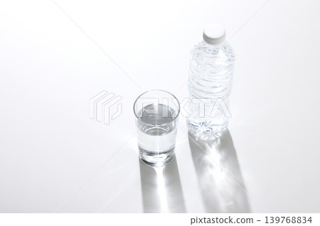 瓶裝水和一杯水 瓶裝水和一杯水 139768834