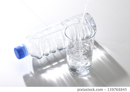 Bottled water and a glass Bottled water and a glass 139768845