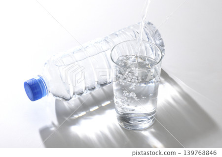 Bottled water and a glass Bottled water and a glass 139768846