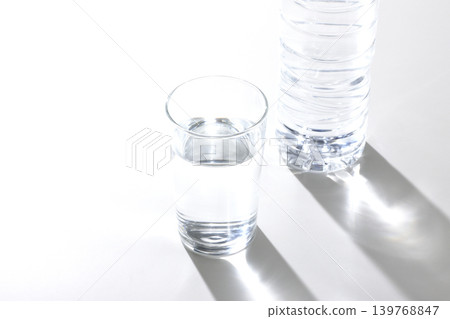 Bottled water and a glass Bottled water and a glass 139768847