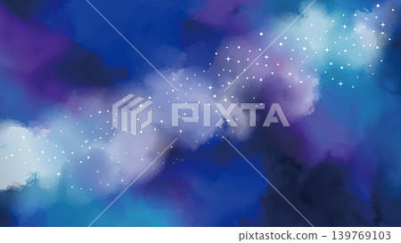 Cute watercolor-style galaxy (16:9) 139769103