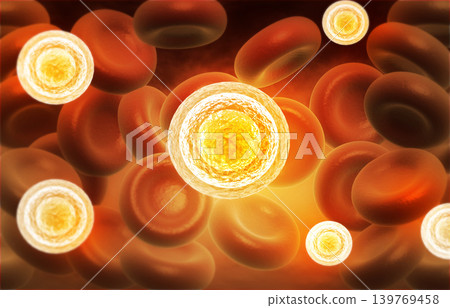 Virus Attacking Red Blood Cells 139769458