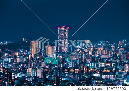 廣島鈴峰公園的夜景 廣島鈴峰公園的夜景 139770200