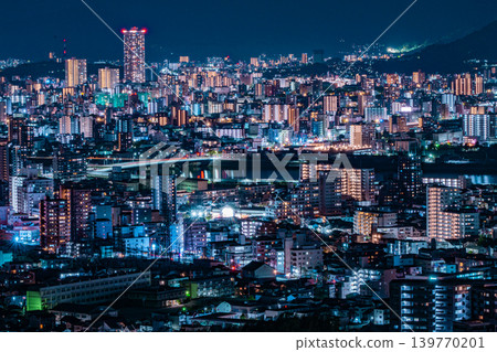 廣島鈴峰公園的夜景 廣島鈴峰公園的夜景 139770201