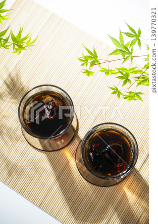 Iced coffee with a Japanese theme Iced coffee with a Japanese theme 139770321