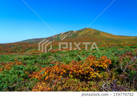 Mount Kurikoma in autumn foliage: A breathtaking mountain scenery known as the "carpet of the gods." Mount Kurikoma in autumn foliage: A breathtaking mountain scenery known as the "carpet of the gods." 139770782