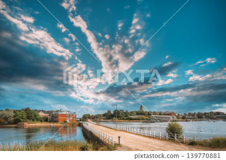 Wooden Bridge in Suomenlinna Under Dramatic Skye Wooden Bridge in Suomenlinna Under Dramatic Skye 139770881