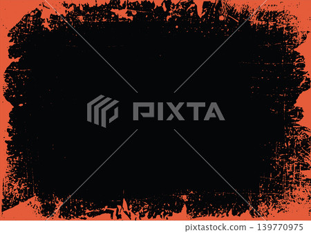 A3 Halloween black background with distressed grunge orange border, splatters and rough edges A3 Halloween black background with distressed grunge orange border, splatters and rough edges 139770975