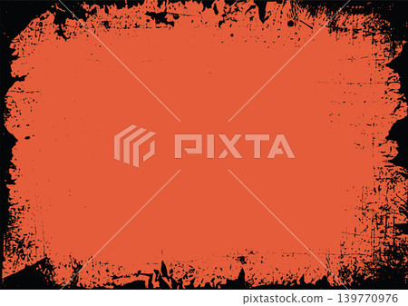 A3 Halloween orange background with distressed grunge black border, splatters and rough edges A3 Halloween orange background with distressed grunge black border, splatters and rough edges 139770976