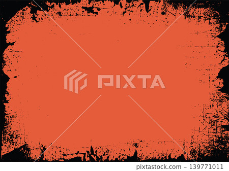 A3 Halloween orange background with distressed grunge black border, splatters and rough edges A3 Halloween orange background with distressed grunge black border, splatters and rough edges 139771011