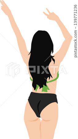 海灘上的女人插圖 海灘上的女人插圖 139771236