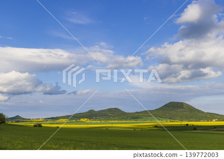 Typical landscape near Ranna, Ceske Stredohori, Northern Bohemia, Czech Republic Typical landscape near Ranna, Ceske Stredohori, Northern Bohemia, Czech Republic 139772003