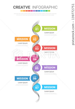 Week timeline, Diagram calendar 7 day, 7 options, infographic design vector and Presentation can be used for workflow layout, process diagram, flow chart. Week timeline, Diagram calendar 7 day, 7 options, infographic design vector and Presentation can be used for workflow layout, process diagram, flow chart. 139772751