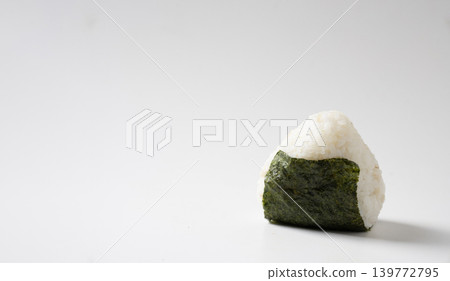 White background and one rice ball 139772795